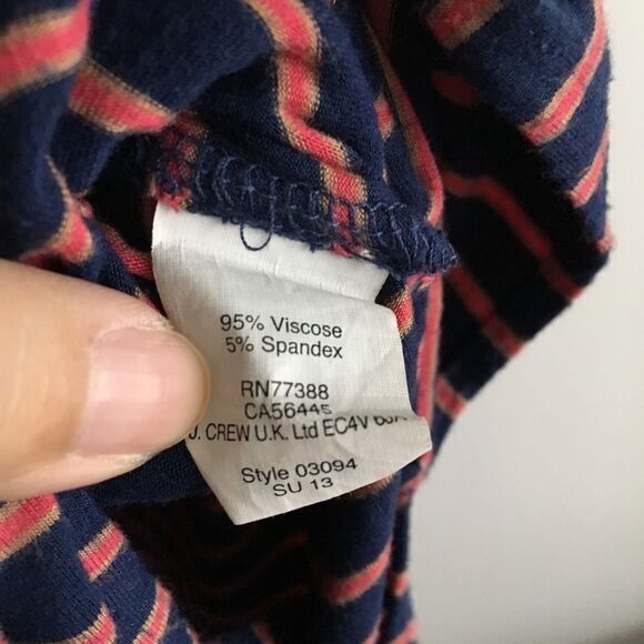 Madewell Striped Strapless Maxi Dress Slide Slits Navy & Pink Womens Siz… - Picture 6 of 7